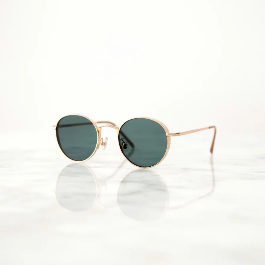 Ray-Ban Hexagonal Gold Polarized Sunglasses